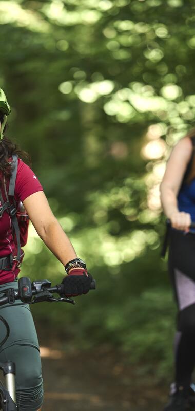 Radfahren in Külsheim, Taubertal, Baden-Württemberg, Deutschland