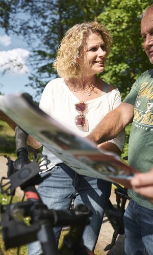Zwei Radfahrer am Römersee, Bad Rappenau | © Stefan Leitner