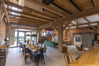 Ferienhaus Guck in den Stall bei Rot am See: Wohnbereich | © Hohenlohe + Schwäbisch Hall Tourismus e. V.