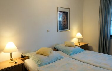 Schlafzimmer mit Doppelbett der Ferienwohnung Armitter in Neckargemünd | © Ferienwohnung Armitter
