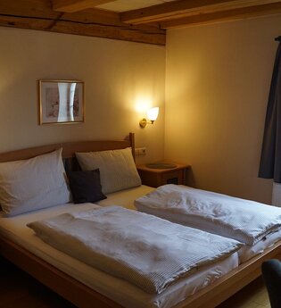 Hotel & Café Fachwerk in Vellberg: Zimmeransicht | © Hohenlohe Schwäbisch Hall
