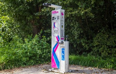 RadSERVICE-Punkte – Reparatursäulen am Radweg – Detailansicht | © Touristikgemeinschaft HeilbronnerLand e. V.