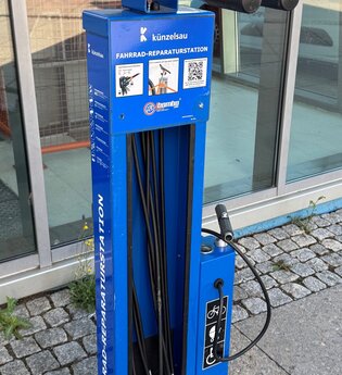 Fahrradreparatursäule Künzelsau | © Touristikgemeinschaft Hohenlohe e. V. | Marion Schlund