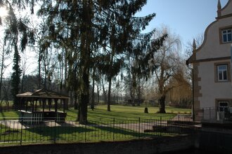 Brettacher Mühle mit kleinem Park | Raststation am Brettachtal-Radweg | HeilbronnerLand