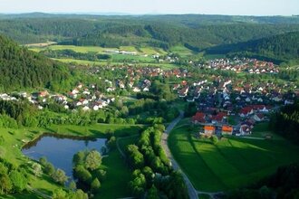 Ausblick auf den Diebacher Stausee in Fichtenberg | © Hohenlohe Schwäbisch Hall
