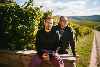 Christoph und Reinhard Golter am Helfenberger Schlossberg | Ilsfeld | Heilbronner Land | © Golter -Weingut im Klee GbR