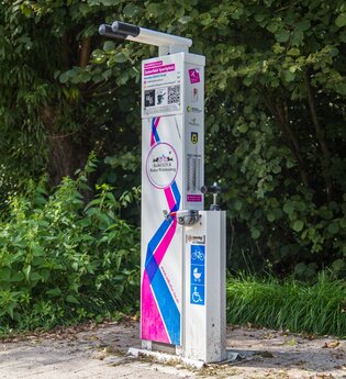 RadSERVICE-Punkte – Reparatursäulen am Radweg – Detailansicht | © Touristikgemeinschaft HeilbronnerLand e. V.