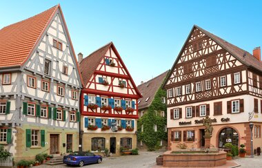 Marktplatz Neudenau | Fränkisches Fachwerk-Ensemble | HeilbronnerLand | © Arbeitsgemeinschaft Kocher-Jagst-Radweg