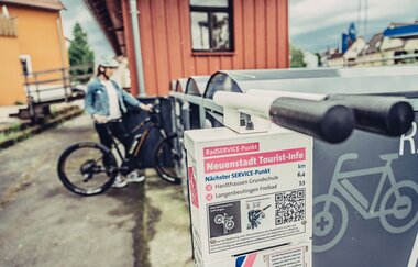 RadSERVICE-Punkte - Hilfe zur Selbsthilfe | Werkzeug & Luftpumpe | 24/7 zugänglich | © Touristikgemeinschaft HeilbronnerLand e. V.
