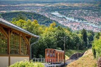 Heidelberger Bergbahn - Anfahrt am Königstuhl