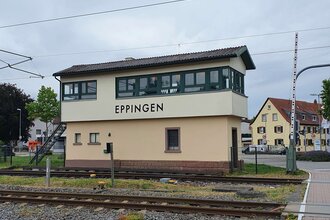 Kulturdenkmal "Stellwerk West" in Eppingen