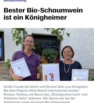 Ökologischer Land- & Weinbau Seitz | © Liebliches Taubertal