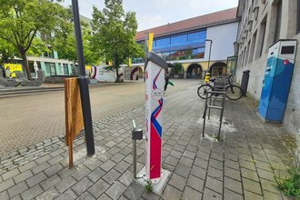 RadSERVICE-Station Stadtverwaltung Crailsheim | © Hohenlohe + Schwäbisch Hall Tourismus e. V.