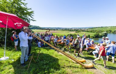 Weinterrasse mit toller Aussicht | Weingärtner Stromberg-Zabergäu | Brackenheim | HeilbronnerLand | © Weingärtner Stromberg-Zabergäu