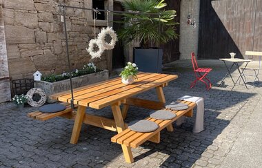 Wendelsmühle Lädle direkt am Radweg | © Liebliches Taubertal