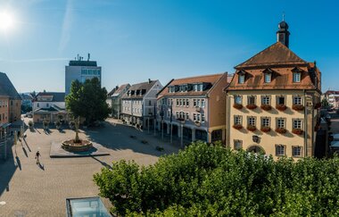 Blick auf Marktplatz | Neckarsulm | HeilbronnerLand | © Daniel Nasse | Stadt Neckarsulm