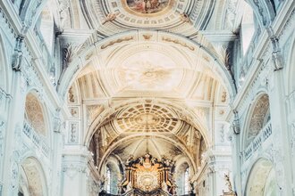Die Wallfahrtsbasilika in Walldürn von Innen