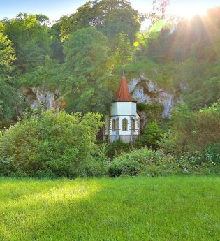 Sagenumwobene Wallfahrtskapelle St. Wendel zum Stein, Dörzbach | © Touristikgemeinschaft Hohenlohe, Künzelsau | Andi Schmid